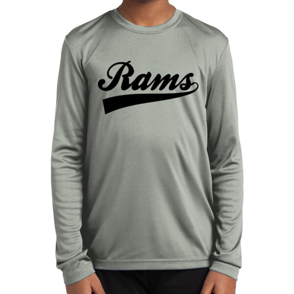 Presentation School Spirit Gray Youth Long Sleeve PosiCharge Competitor Tee Thumbnail