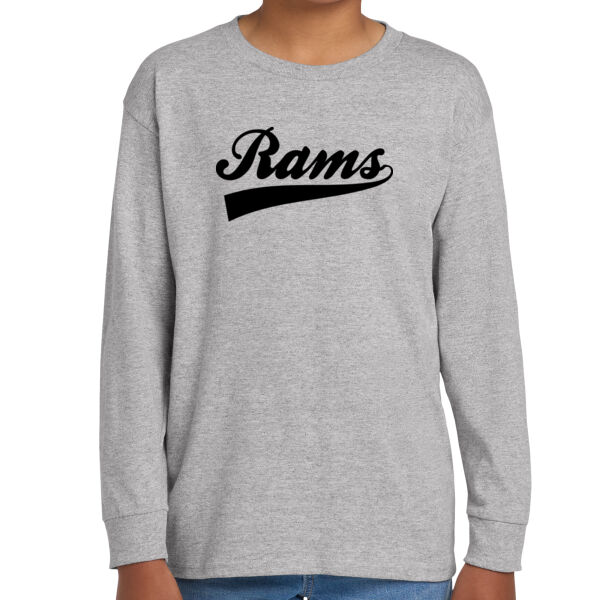 Presentation School Spirit Gray Youth Heavy Cotton 100% Cotton Long Sleeve T Shirt Thumbnail